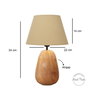 Opviq Lámpara de mesa de madera Beige
